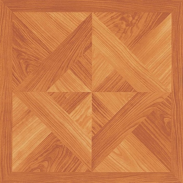 Prosource Vinyl Floor Tile, 12 in L Tile, 12 in W Tile, Square Edge, Wood Cross Weave, 45PK CL7120 - main