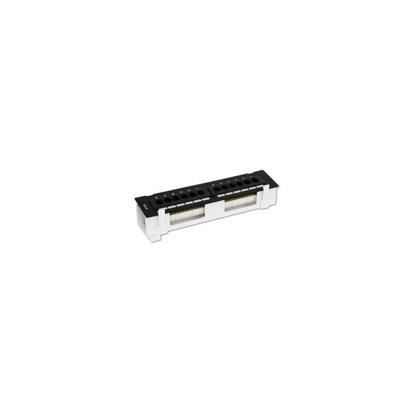 Cable Wholesale Wall Mount 12 Port Cat6 Patch Panel, 110 Type, 568A & 568B Compatible, 10 inch 69BK-06012-10 - main
