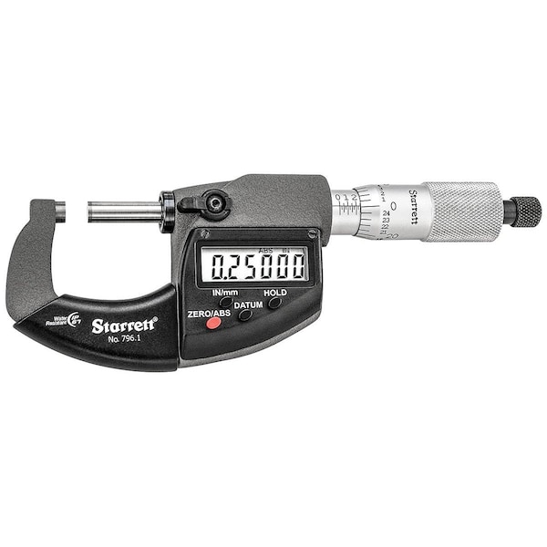 Ls Starrett ELECT. MIC.- OUTSIDE IP67 0-1in NON-OUTPUT 796.1XRL-1 - main