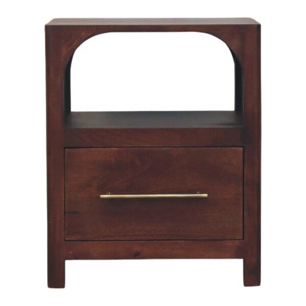Homeroots 22" Brown Solid Wood Two Drawer Nightstand 701738 - main