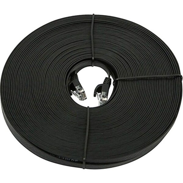Monoprice CAT5E FLAT PATCH CABLE_ 100FT BLACK 9557 - main