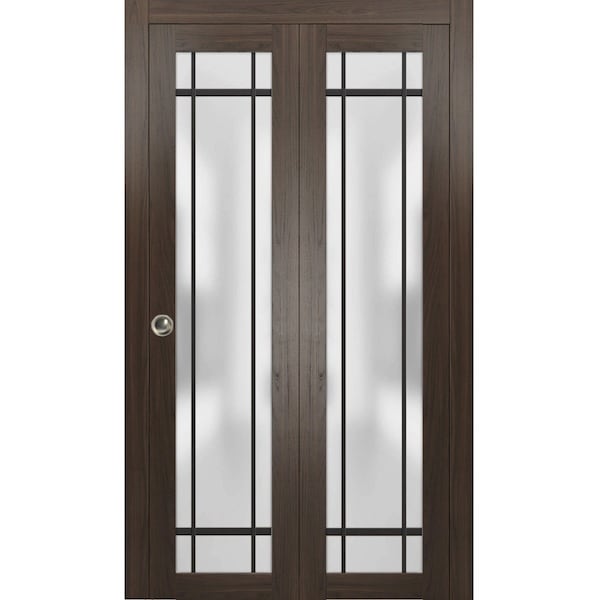 Sartodoors Sliding Closet Bi-fold Doors Planum 2112 Solid Core Modern Interior PLANUM2112BF-CA-64 x 80 (2* 32x80) - main