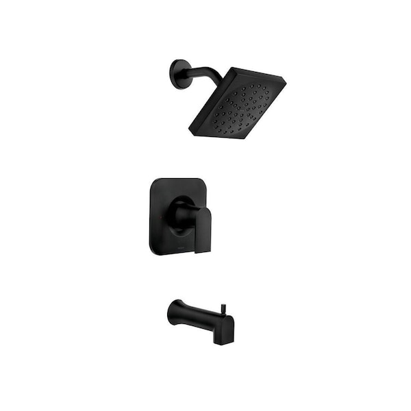 Moen Tub and Shower Faucet Genta 1-Handle Matte Black Matte Black 82760BL - main