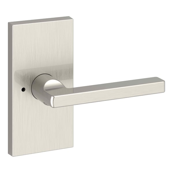 Baldwin Privacy Square Lever and Contemporary 5in Rose with 6AL Latch and Dual Strike Satin Nickel Finish PVSQUCFR150 - main
