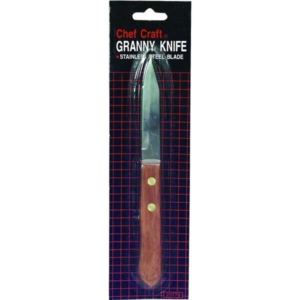Rubbermaid Chef Craft Granny Knife, Stainless Steel Blade, Wood Handle 20779 - main