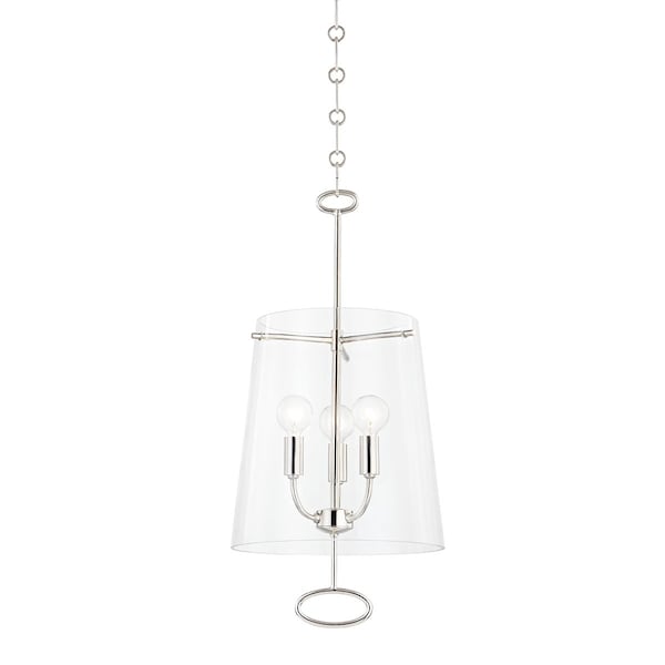 Hudson Valley Lighting James 3 Light Pendant 11 In. Polished Nickel 4711-PN - main