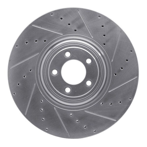 Dynamic Friction Co DFC Brake Rotor - Drilled and Slotted - Silver 631-20026R - main