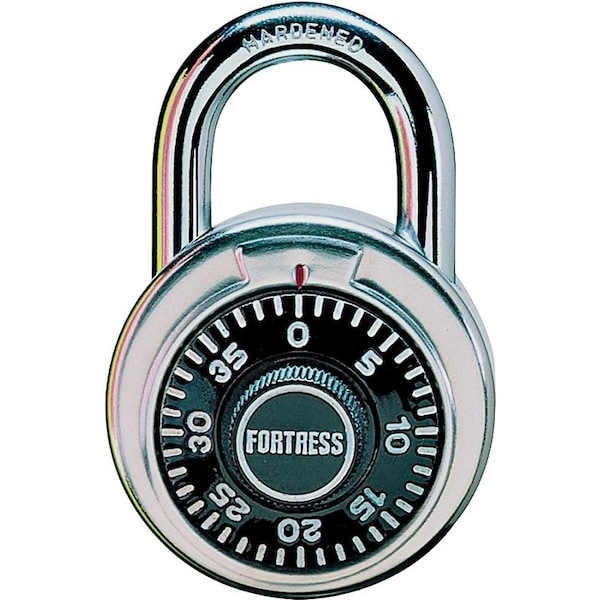Master Lock Padlock, 5/16 in Dia Shackle, 3/4 in H Shackle, Steel Shackle, Stainless Steel Body, 1-7/8 in W Body 1850D - main