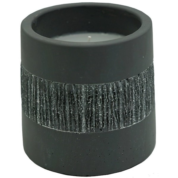 Seasonal Trends Citronella Candle, Cylinder, Gray, 36 to 40 hr Burn Time, 30 oz Resin and 15 oz Wax Resin Cup Y1278 - main