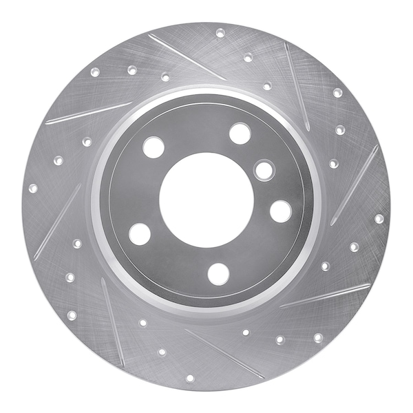 Dynamic Friction Co DFC Brake Rotor - Drilled and Slotted - Silver 631-31136R - main