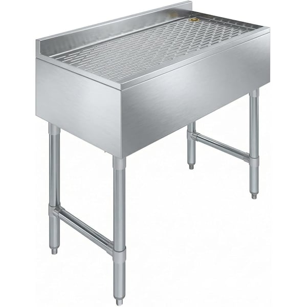 Amgood 24 in. x 18 in. Stainless Steel Underbar Drainboard AMG UD-1824-Z - main