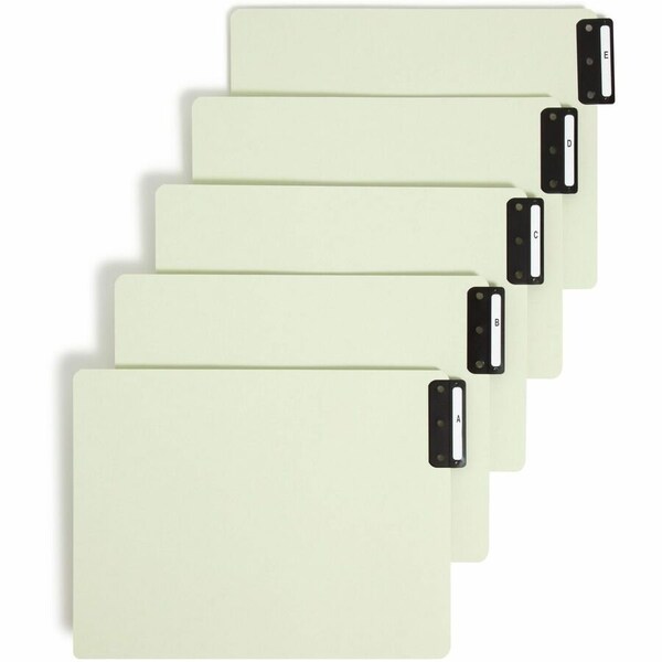 Smead 100 Recycled Filing Guides with Vertical ExtraWide Blank Tab, Gray, 25PK SMD61676 - main
