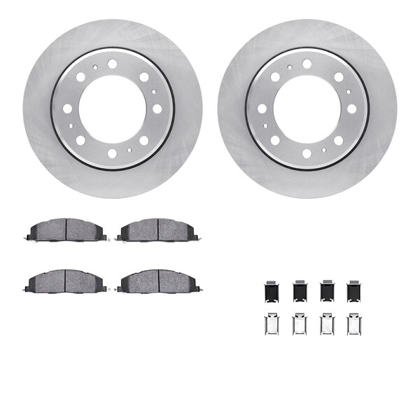 Dynamic Friction Co DFC Brake Rotor- Heavy Duty Brake Pad includes Hardware 6412-40070 - main