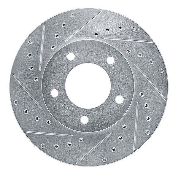 Dynamic Friction Co DFC Brake Rotor - Drilled and Slotted - Silver 631-20008L - main