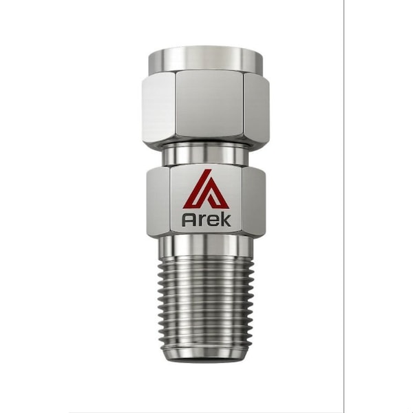 Arek Male Connector 3/8" Tube ODx 3/8" NPT SS 316 RL116 MC_3/8 X 3/8 - main