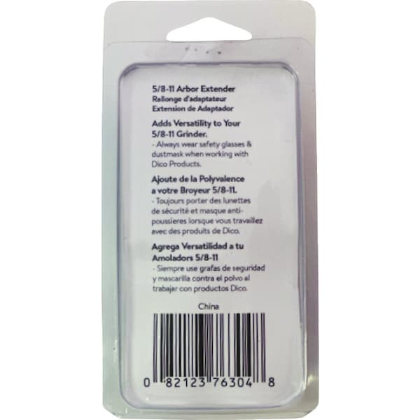 Dico 5/8''-11 x 5/8''-11 Angle Grinder Arbor Extender 7600304 - main