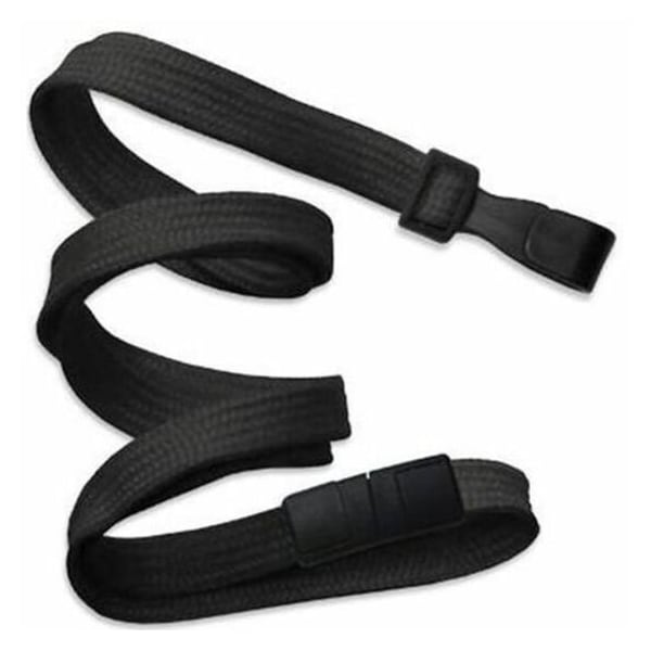 Brady LANYARD STANDARD, BLACK, 3/8in, FLAT BRAIDED, WOVEN LANYARD, UNPRINTED, POLYESTER MATERIAL, 2137-4744 - main