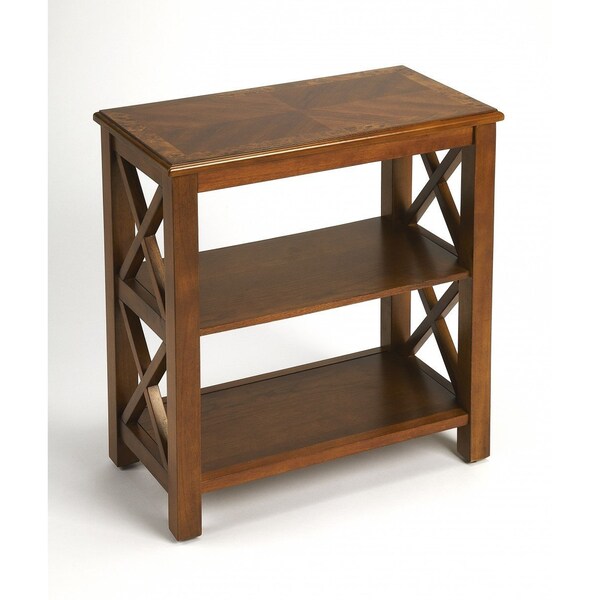 Homeroots 25" Brown Two Tier Standard Bookcase 389561 - main