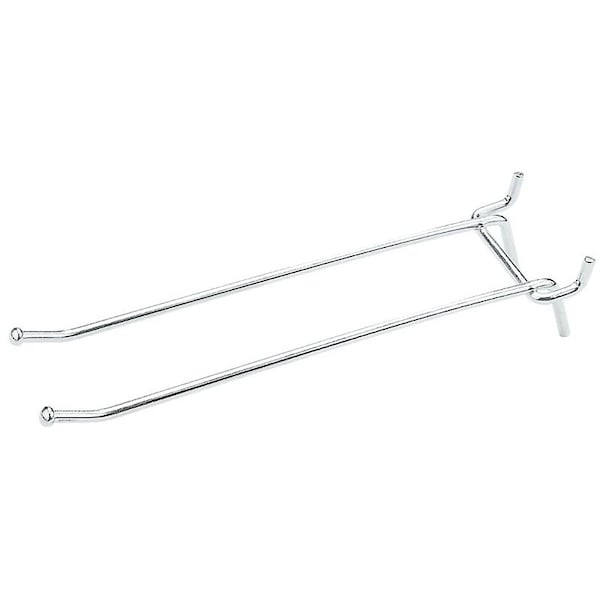 National Hardware Peg Hook, 6 in, 1/8, 1/4 in Opening, Steel, Zinc, 2PK N180-038 - main