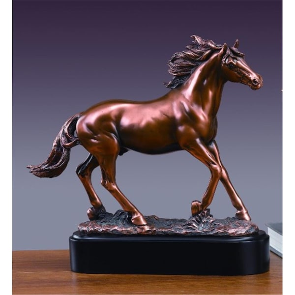 Marian Imports F Horse Bronze Plated Resin Sculpture - 14 x 4 x 12.5 in. 53188 - main