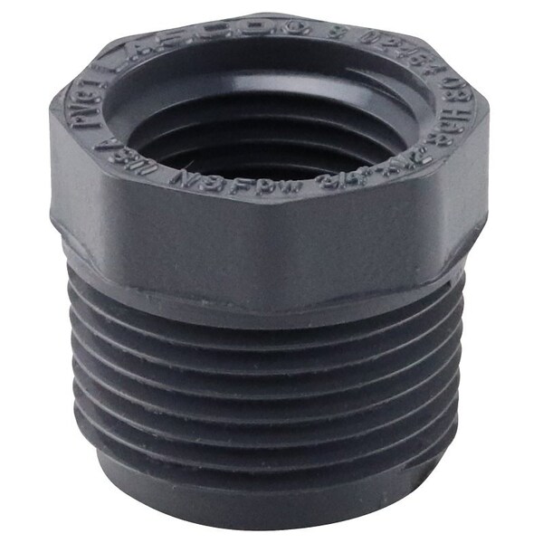 Genova LASCO 839101BC Reducing Bushing, 34 x 12 in, Male x Female, PVC, SCH 80 Schedule 839101-BC - main