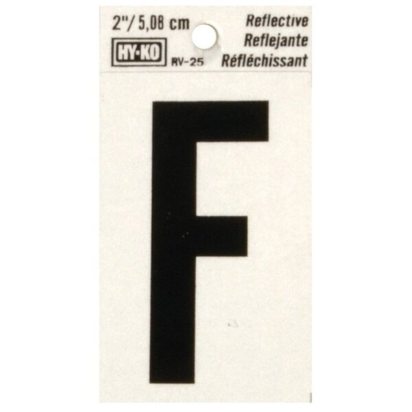 Hy-Ko Letter House F 2In Refl Blk RV-25/F - main