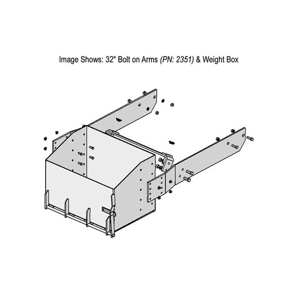 K&M Mfg 32-In. Bolt on Arms (BOA) Kit for John Deere 9000-9020 4WD Series Green Powder Coat 2351 - main