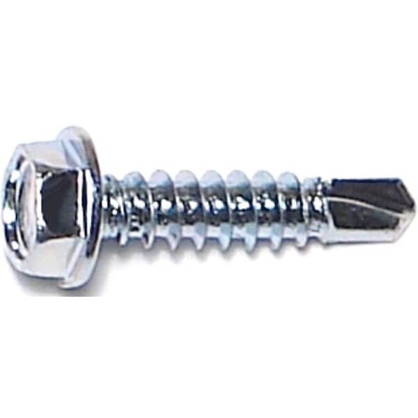 Midwest Fastener Sheet Metal Screw, #8 x 3/4 in, Zinc Plated Steel Hex Head Hex Drive 03283 - main