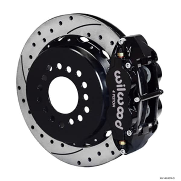 Wilwood 13 in. Forged Narrow Superlite 4R Big & Rear Parking Brake Kit - Drilled Rotor WLD140-9219-D - main
