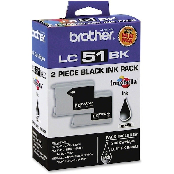 Brother Black Ink Cartridge, 2PK LC512PKS - main