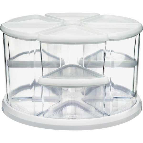 Deflecto Canister Carousel Organizer, White 3901CR - main