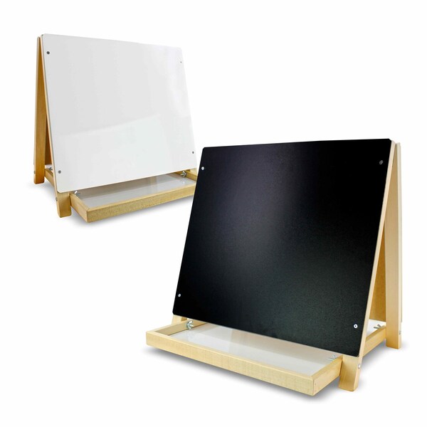 Flipside Table Top Easel - Black Chalk/White Markerboard 17405 - main