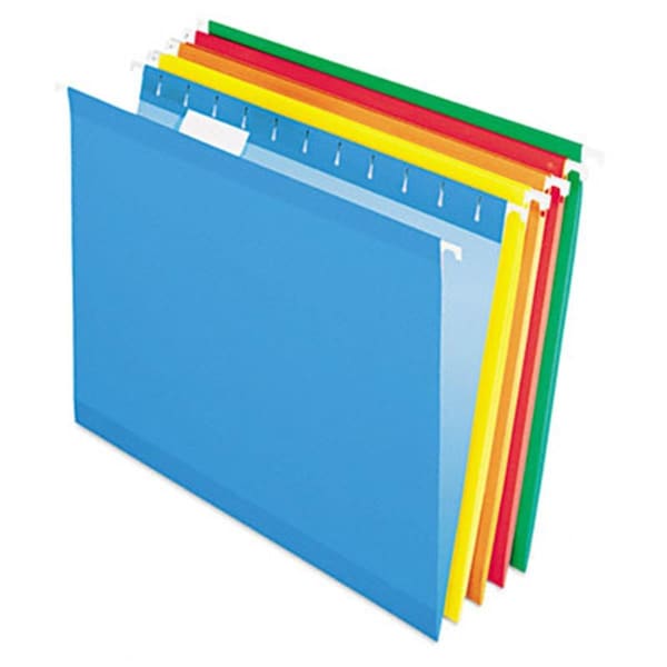 Pendaflex Reinforced Hanging File Folders- Kraft- Letter- Brites- 25/Box, 25PK 415215ASST - main