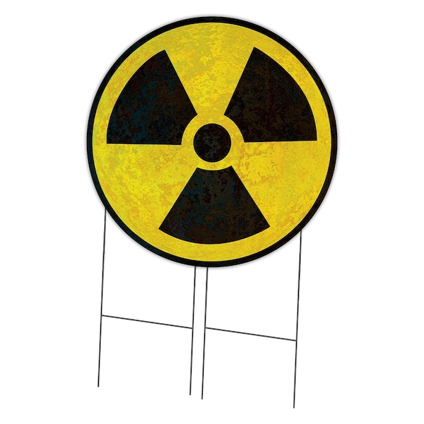 Signmission Corrugated Plastic Sign With Stakes 36in Circular-Radioactive C-36-CIR-WS-Radioactive - main