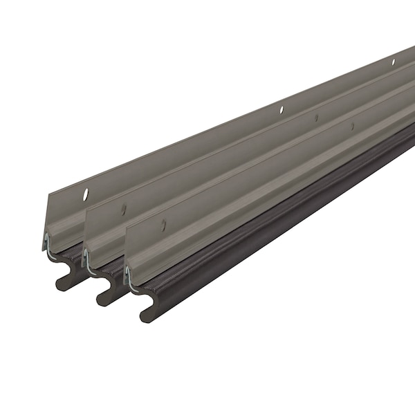 M-D Building Products Satin Nickel Aluminum and Vinyl-coated Foam Heavy-duty Screw-on Top and Sides Door Seal Kit 52051 - main