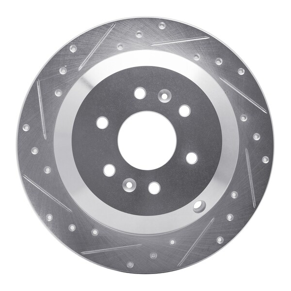 Dynamic Friction Co DFC Brake Rotor - Drilled and Slotted - Silver 631-21027L - main