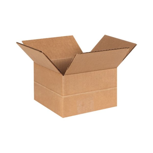 Partners Brand Box, Corrugated, Multi Depth, 6x6x4", PK25, 6" L, 6" W, Kraft MD664 - main