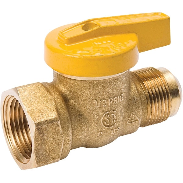 Proline Series ProLine 15/16'' FL x 3/4'' FIP Brass Quarter Turn 1-Piece Body Gas Valve 114-524 - main