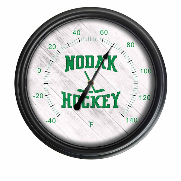 Holland Bar Stool Co University of North Dakota (Hockey) Indoor/Outdoor LED Thermometer ODThrm14BK-08NorDakHky - main