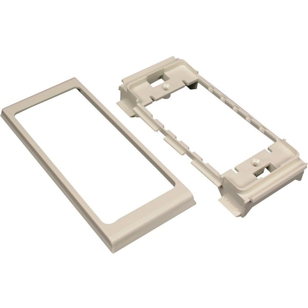 Legrand Raceway Twin Cover Device Bracket, CableSmart 40N2 Series, 2 3/16 in W, 3/4 in H, 5 1/4 in L, Ivory 40N2F31V - main
