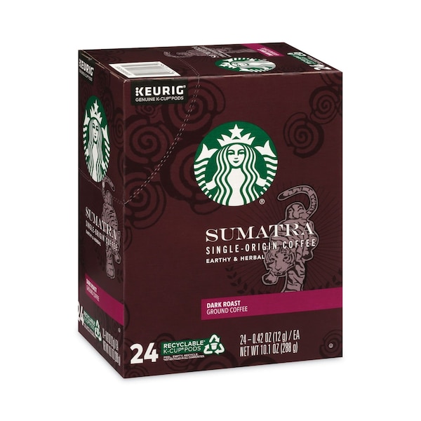 Starbucks Coffee, Sumatra, K-Cup, Coffee, 0.6 lbs, 24 PK 12434953 - main