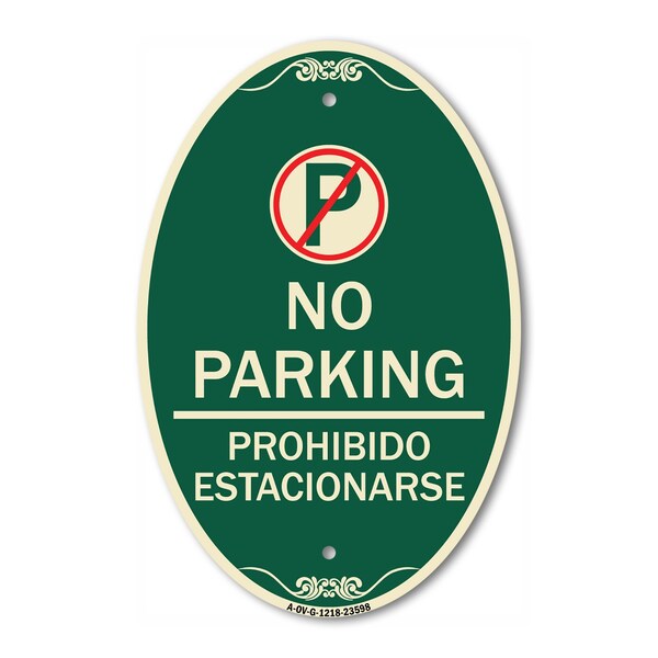 Signmission No Parking Prohibido Estacionar No Parking S, 12 In X 18 In Architectural, Heavy Gauge Aluminum A-OV-G-1218-23598 - main