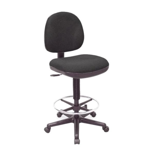 Lorell Millenia Adjustable Task Stool with Back, Black LLR80008 - main