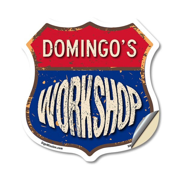 Signmission Domingo's Workshop, 12 Inch X 12 Inch, Vinyl Decal SHI-D-12-489-DOMINGO - main