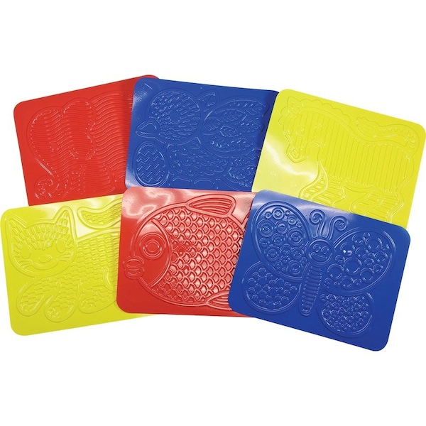 Roylco Junior Rubbing Plates 8 .50 X 11 6 Designs R-48231 - main