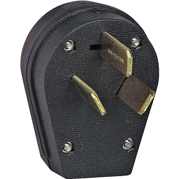 Eaton Wiring Devices Straight Blade Plug, 30/50 A, 125/250V AC, 3 Pole, Non-Grounded S80-SP - main