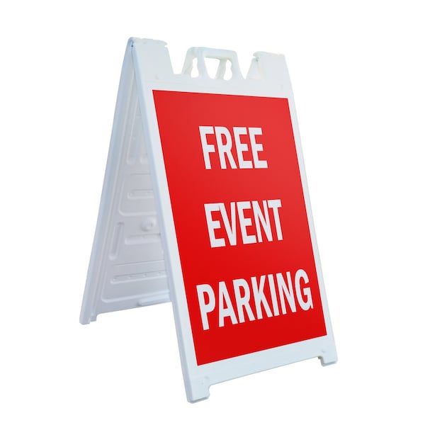 Signmission Free Event Parking, A-Frame & 2 Decals Installed, Heavy-Duty Plastic Frame SBHD-D-2436-Free Event Parking - main
