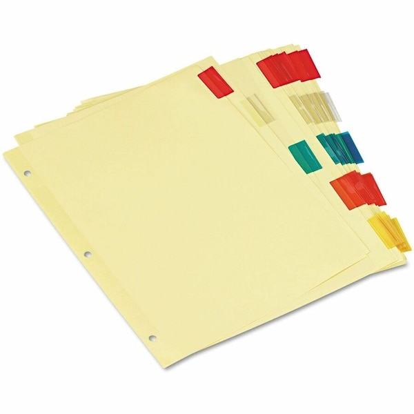 Universal Conomical Insertable Index, Multicolor Tabs, 5-Tab, Letter, Buff, 6 Sets/Pack UNV21870*** - main