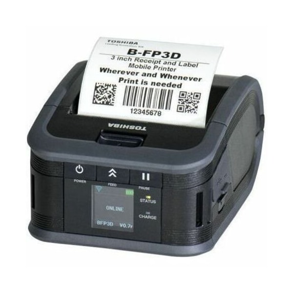 Toshiba B-FP3D Wireless Mobile Direct Thermal Printer for Receipts and Labels B-FP3D-GH52-QM-R - main