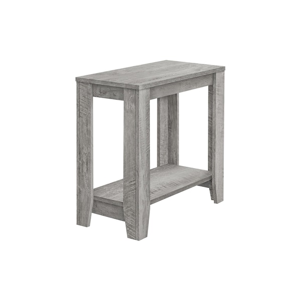 Homeroots 22" Gray Wood End Table With Shelf 489716 - main